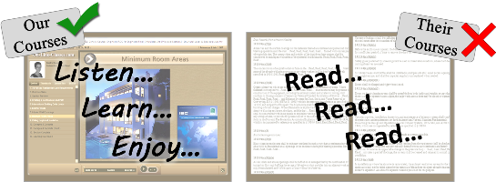 Narrated online continuing education classes
